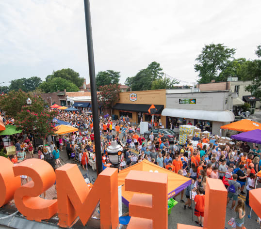 Downtown Clemson welcomes a sea of new students during the Welcome Back Festival.