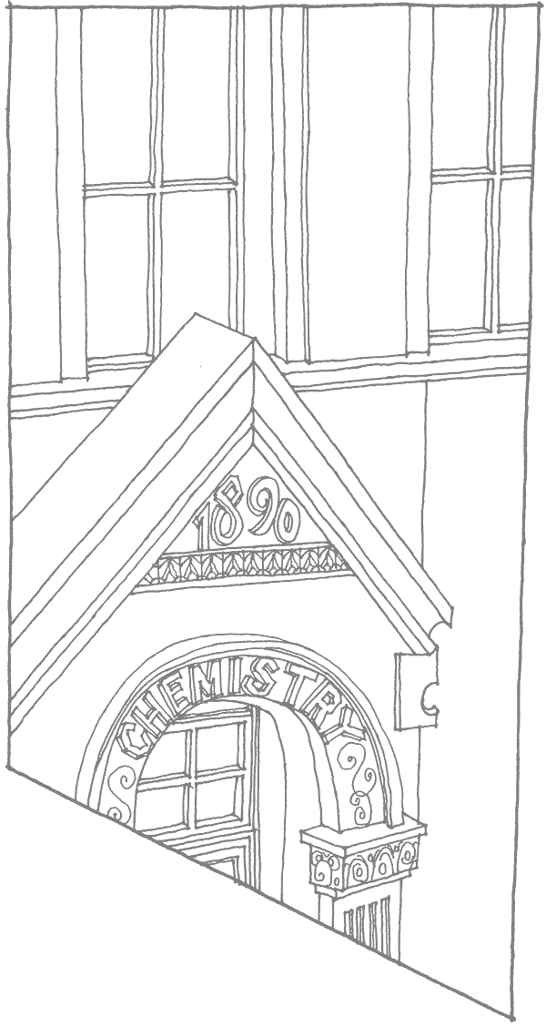 James Barker Illustration of Hardin Hall