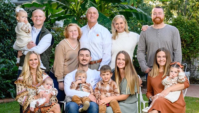 James Clements’ family, including his twin daughters, Hannah and Maggie; daughter, Grace; son, Tyler; and his wife, Beth.