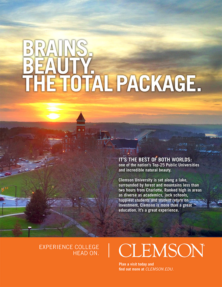 Clemson ad from the Head On campaign