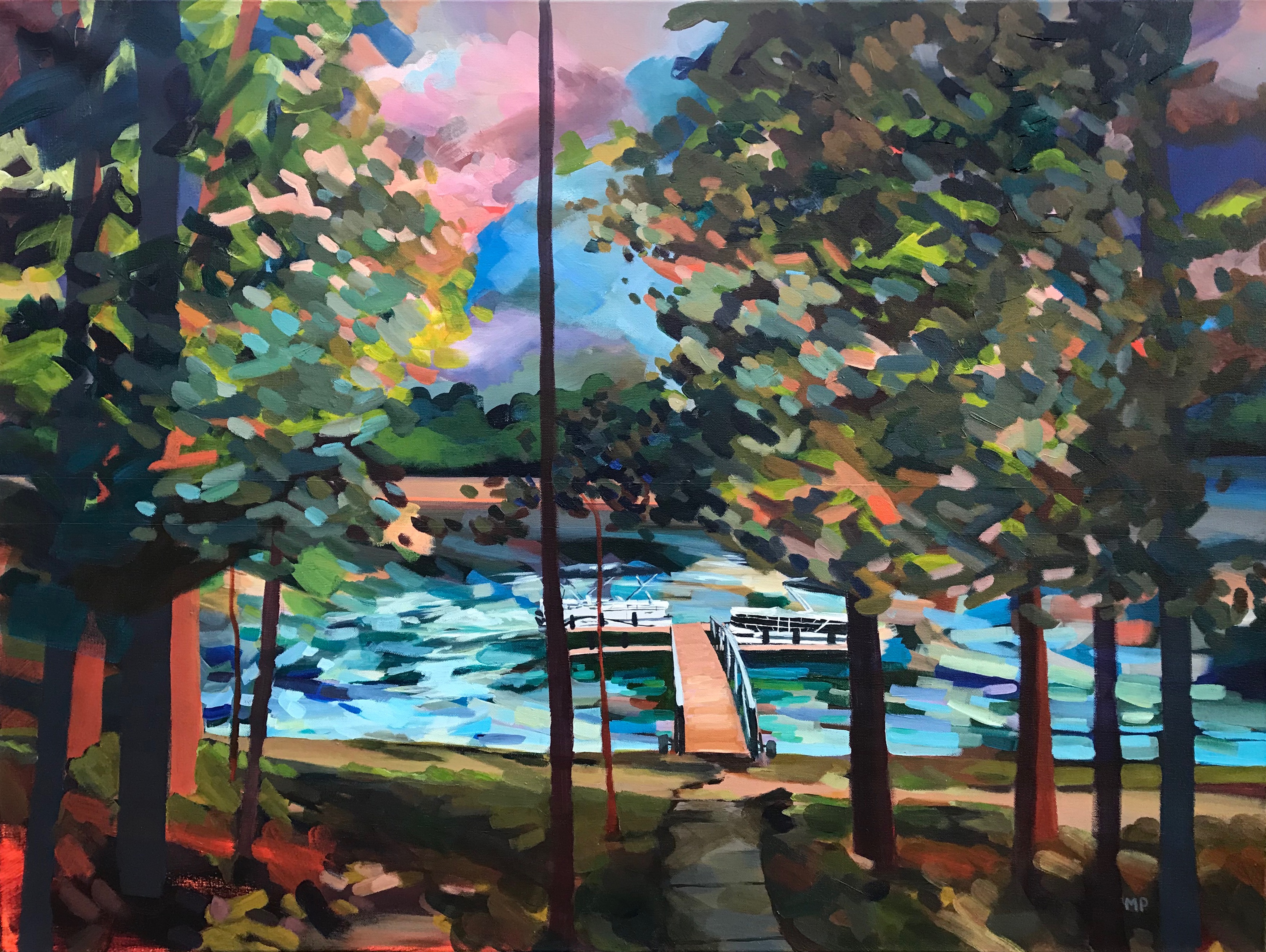 Mary Pat Turner | MFA 2007 | Lake Hartwell, Summer | Acrylic on Canvas