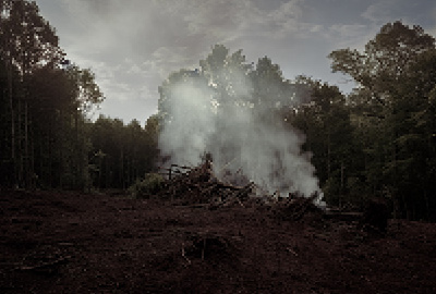 Zane Logan | MFA 2011 | Jug Factory Burn | Inkjet print