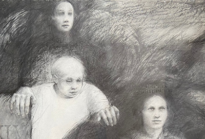 Cecile Martin | MFA 1989 | Looking for Grandmother | Graphite