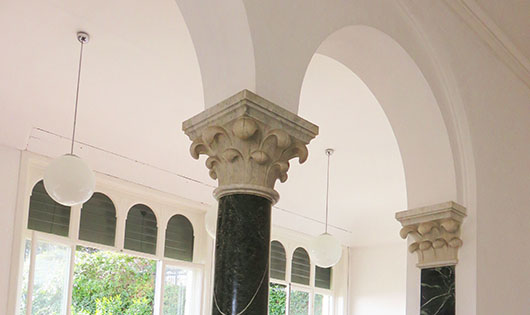 pillars in Genoa villa