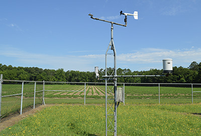 weather antenna in a field