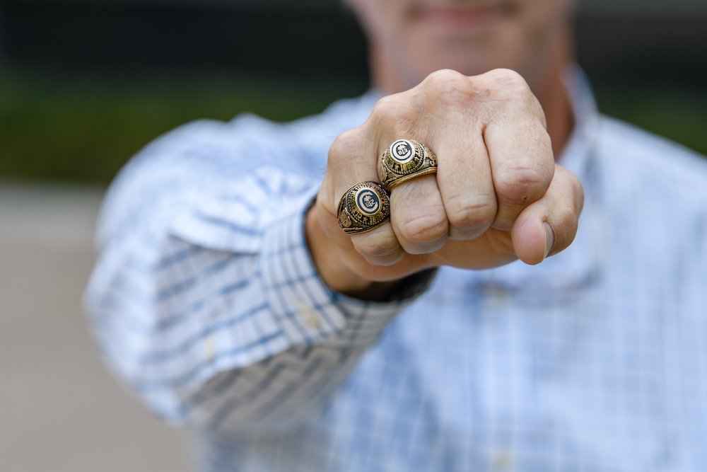 Man wearing two Clemson alumni rings