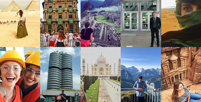 Collage of study abroad trips.