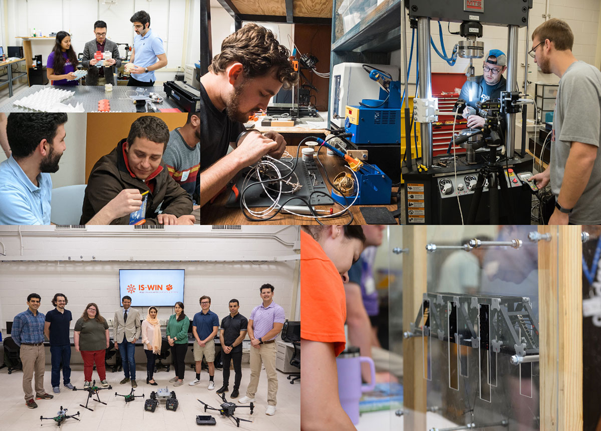 Collage of mechanical engineering events and activities