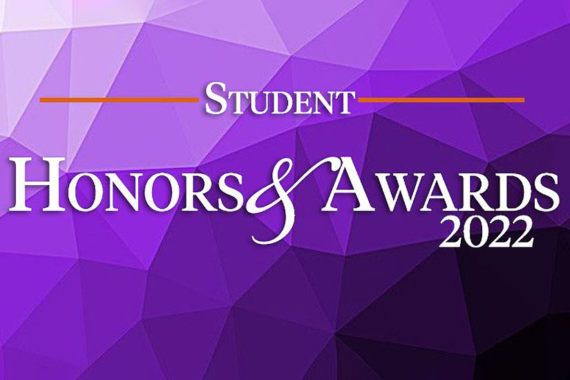 Purple student award banner