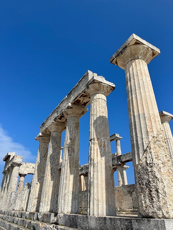 Column ruins in Greece.