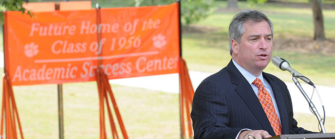 Ground breaking for the Academic Success Center, example of one the many centers and institutes at Clemson University, Clemson, South Carolina