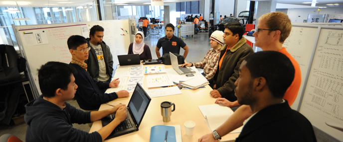 Students in a research center, example of one the many centers and institutes at Clemson University, Clemson, South Carolina