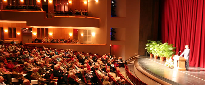 Gathering at the Brooks Center, example of one the many centers and institutes at Clemson University, Clemson, South Carolina
