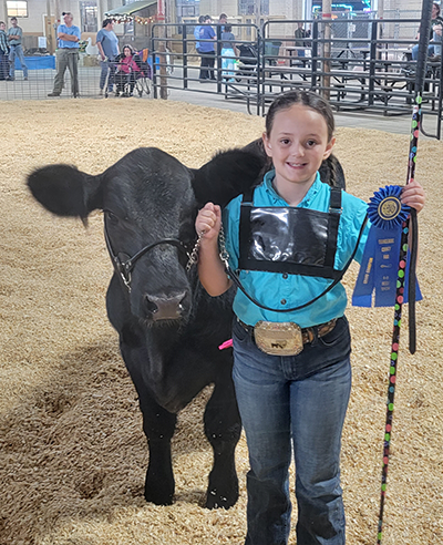 girl with steer