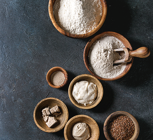 baking ingredients on a kitchen counter