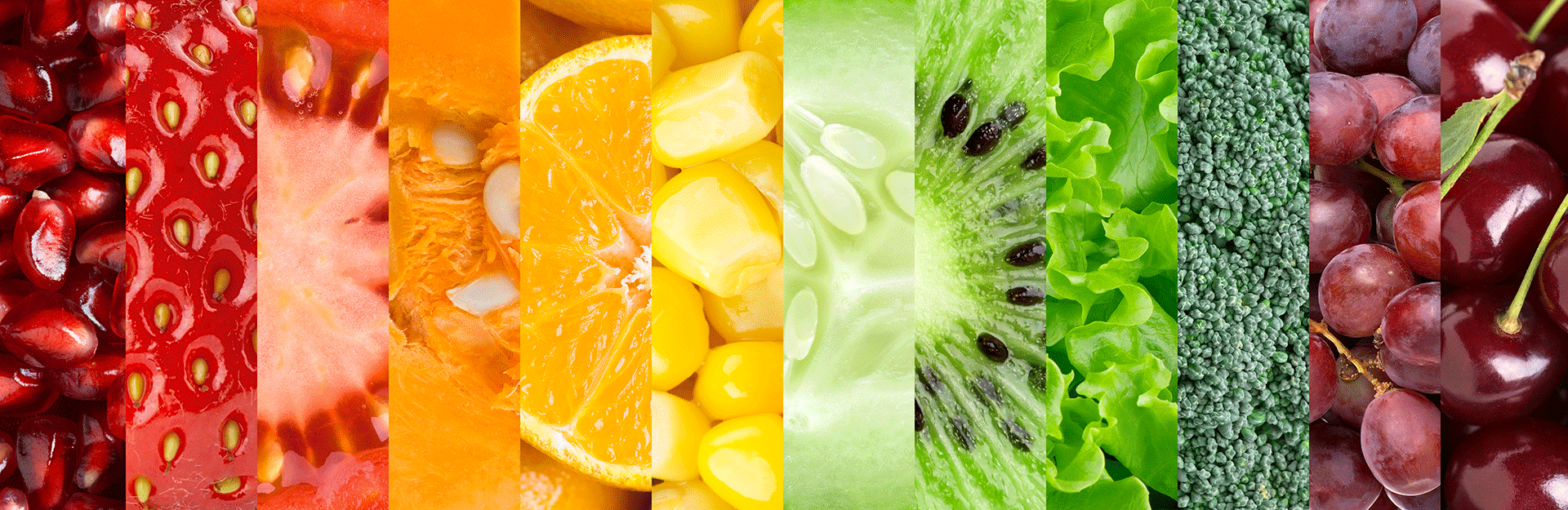 closeup of various fruits