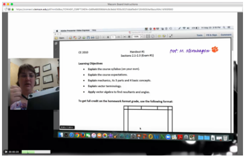 screenshot of new Adobe Presenter presentation