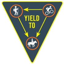 share the trail icon showing which users yield to which others