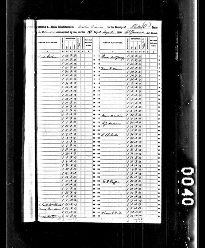 1850 Census Page 1