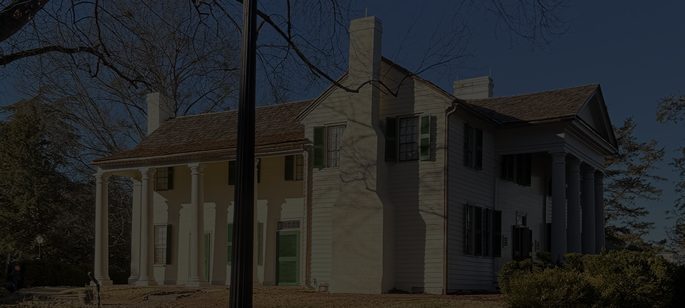 Historic Fort Hill in the winter with a dark overlay