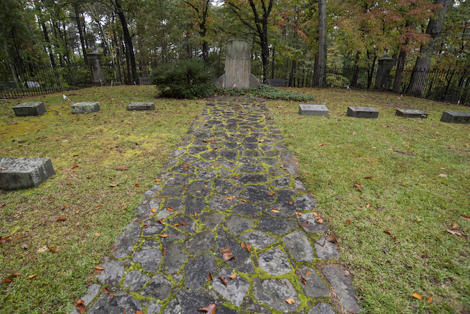 Graves in the A. P. Calhoun family plot.