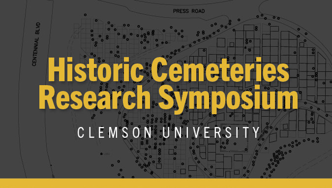 Sign for the Historic Cemeteries Research Symposium.