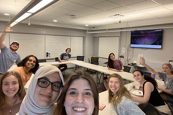 The 2022 scholar cohort in one of the Honors College classrooms. 