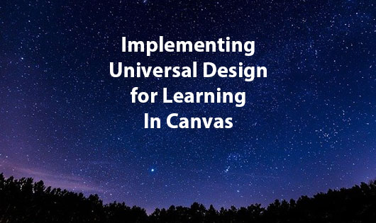 UDL in Canvas