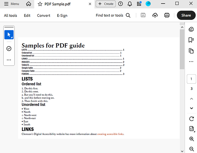 screenshot of a pdf with reflow applied