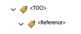 screenshot of adobe acrobat table of contents tag tree with reference tag