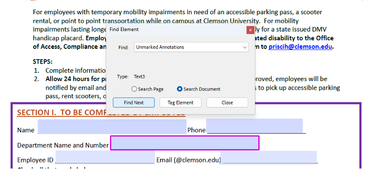 screenshot of adobe acrobat's find dialog with unmarked annotations in the search