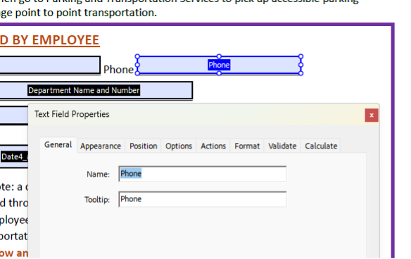 screenshot of adobe acrobat's form properties dialog