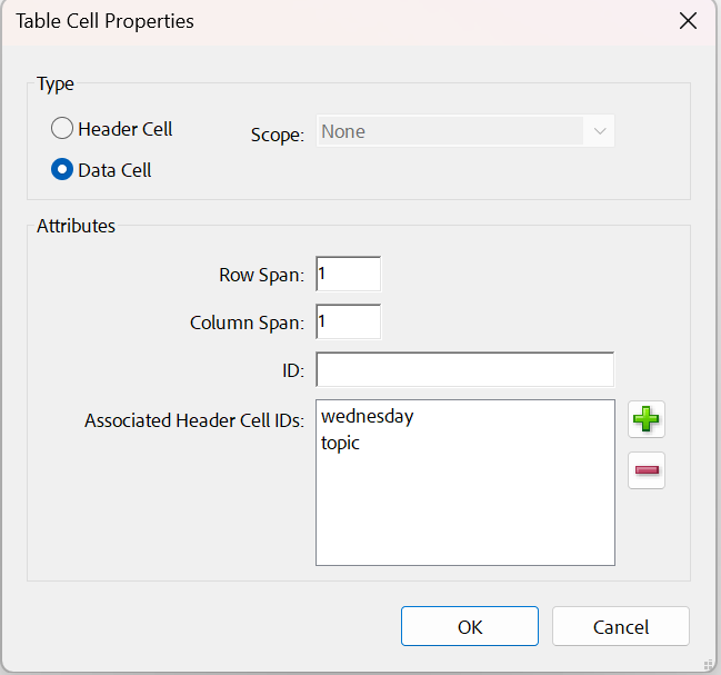 screenshot of acrobat's table cell properties dialog
