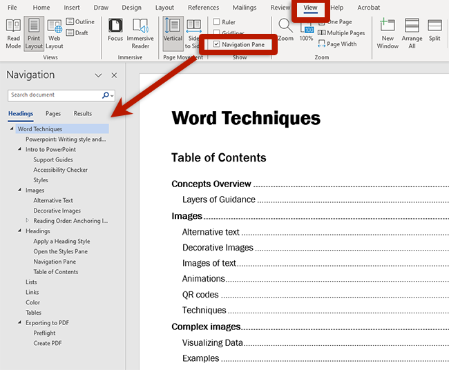 screenshot of the navigation pane in microsoft windows