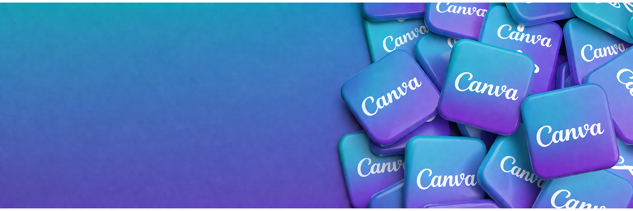 a pile of adobe InDesign logo tiles stacked on a dark red background