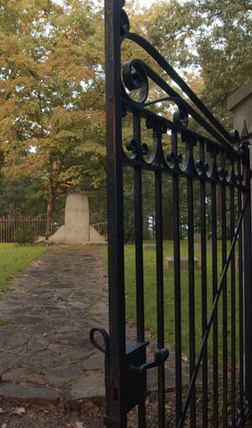 Gate at Woodland cemetery