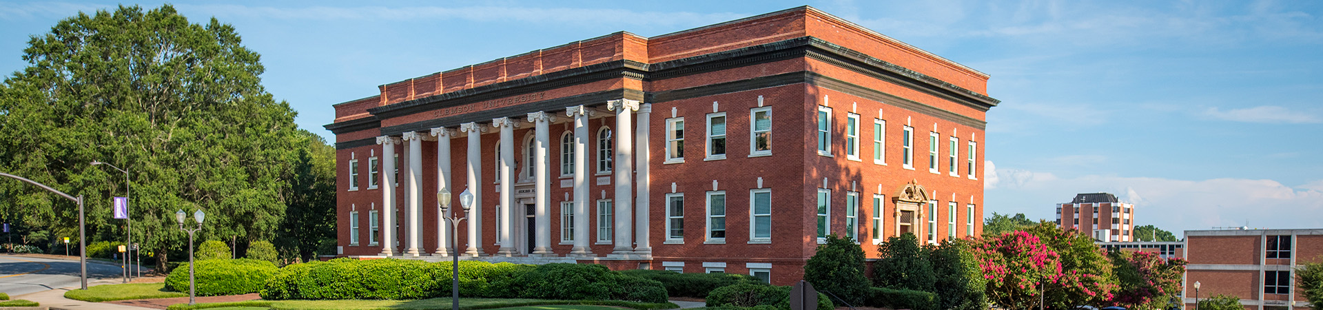 Sikes hall with blue skies