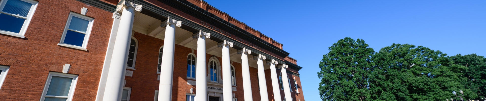 A photo of Sikes Hall on a sunny day