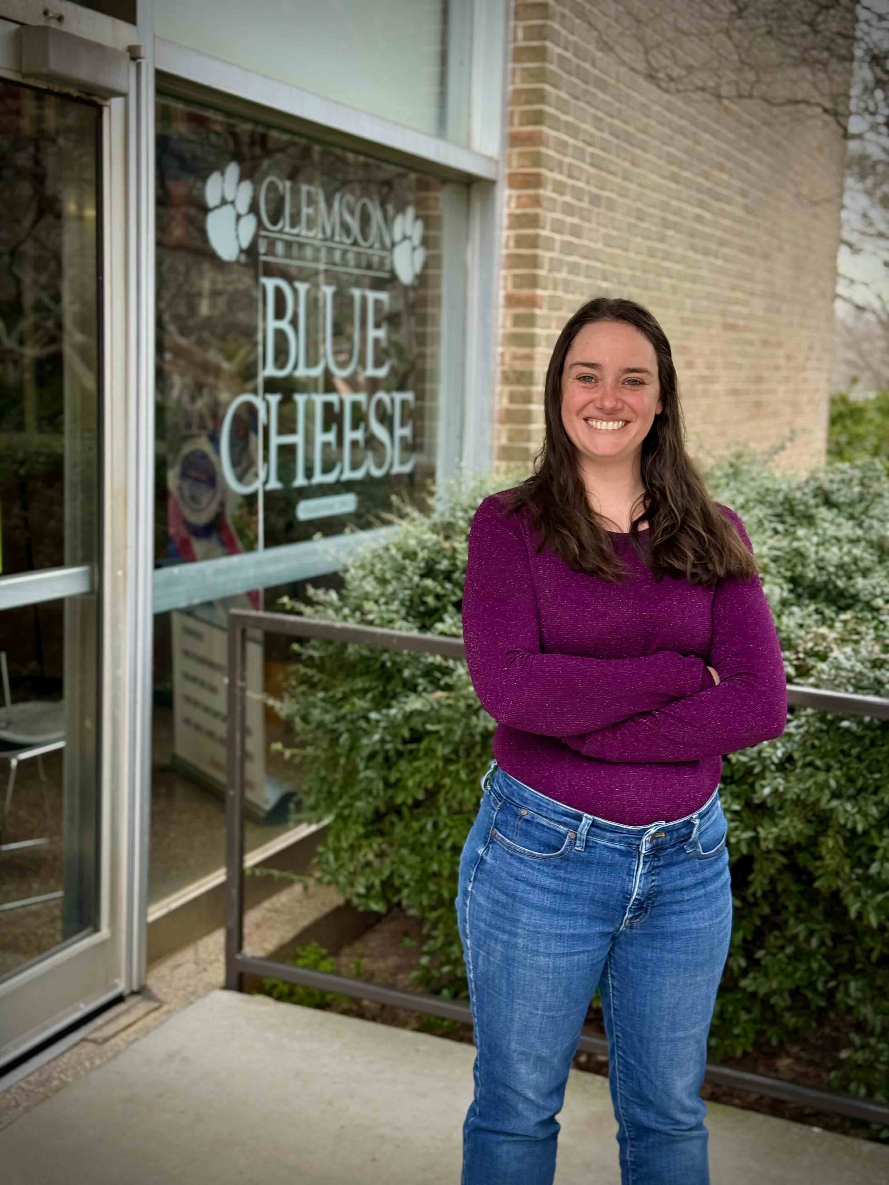 Rebecca Lee outside Blue Cheese office.