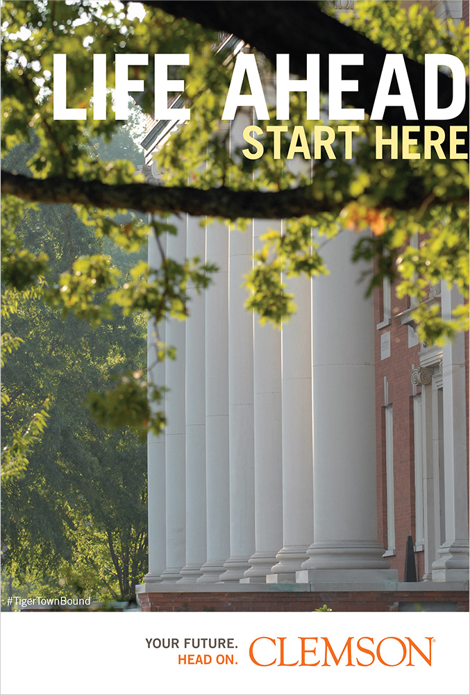 brochure cover featuring image of Sikes Hall building