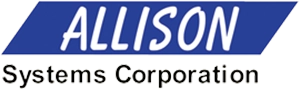 Allison Systems Corporation logo featuring a blue and white design.