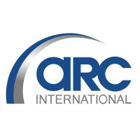 Blue and silver logo of ARC International featuring the company name in bold letters.