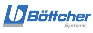 Böttcher Systems logo featuring blue and gray colors with stylized lettering.
