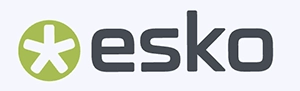 Esko company logo featuring a green star symbol and the word "esko" in gray.