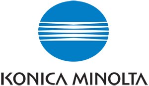 Logo of a company featuring a blue circle with white horizontal lines and the name of the company in black text below.