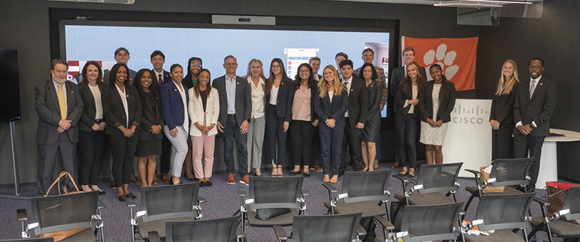Group of people at symposium