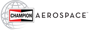 Champion logo with the word "CHAMPION" inside a tilted black-outlined rectangle with a red underline.