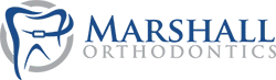Marshall Orthodontics logo with a stylized tooth icon and the text "Marshall Orthodontics" in blue and green.