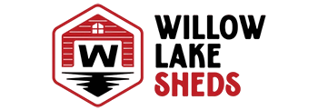 Red and black SHEDS logo with a hexagon emblem containing a downward arrow.