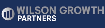 Wilson Growth Partners logo with a circular bar-chart icon on a dark blue background.